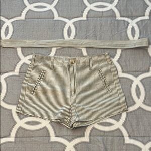 American Eagle Outfitters High Waist Blue and White Shorts